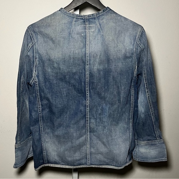 Rag & Bone Santa Cruz XXS Oversized Denim Button Chore Coat Blue Jean Jacket USA - Picture 3 of 8